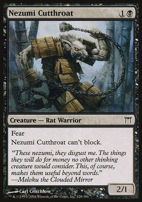 Nezumi Cutthroat, Champions of Kamigawa #128, Magic: The Gathering card