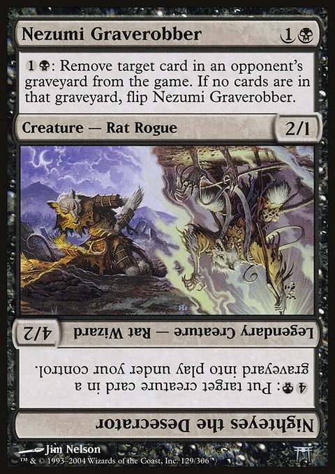 Nezumi Graverobber // Nighteyes the Desecrator, Champions of Kamigawa #129, Magic: The Gathering card