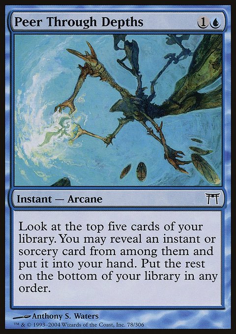 Peer Through Depths, Champions of Kamigawa #78, Magic: The Gathering card