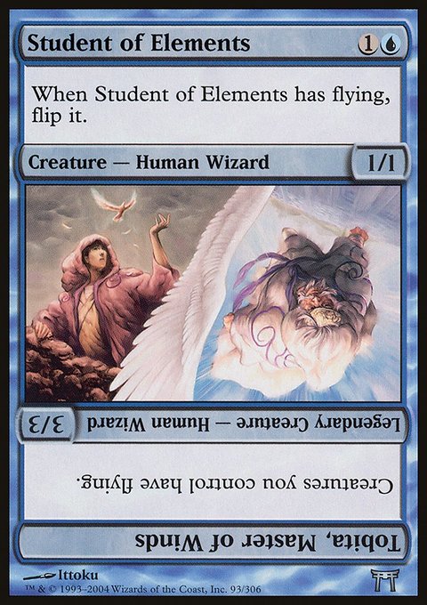 Student of Elements // Tobita, Master of Winds, Champions of Kamigawa #93, Magic: The Gathering card