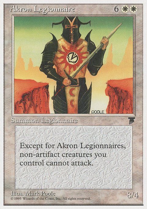 Akron Legionnaire, Chronicles #2, Magic: The Gathering card