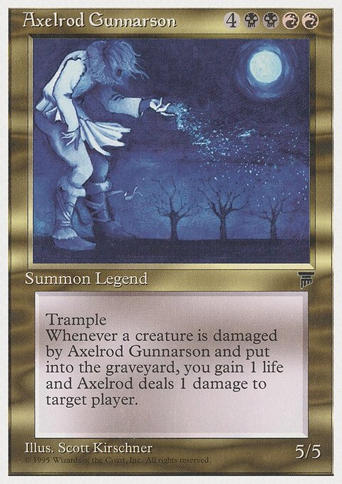 Axelrod Gunnarson, Chronicles #72, Magic: The Gathering card