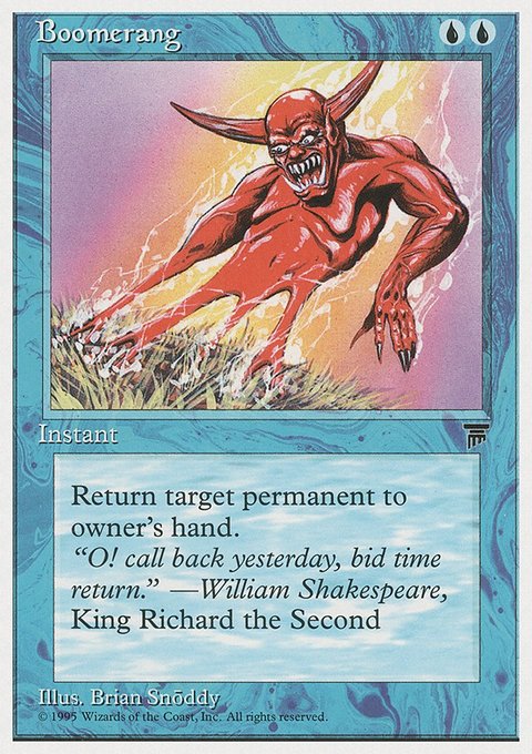 Boomerang, Chronicles #16, Magic: The Gathering card
