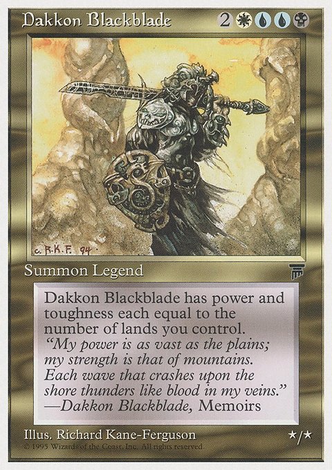 Dakkon Blackblade, Chronicles #75, Magic: The Gathering card