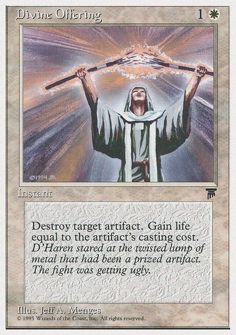 Divine Offering, Chronicles #6, Magic: The Gathering card