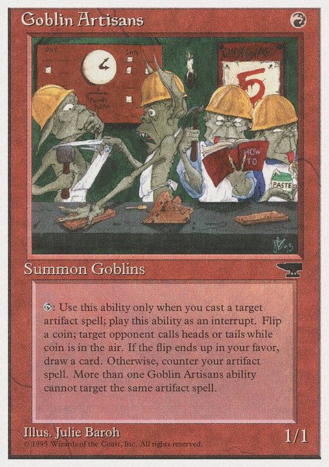 Goblin Artisans, Chronicles #48, Magic: The Gathering card