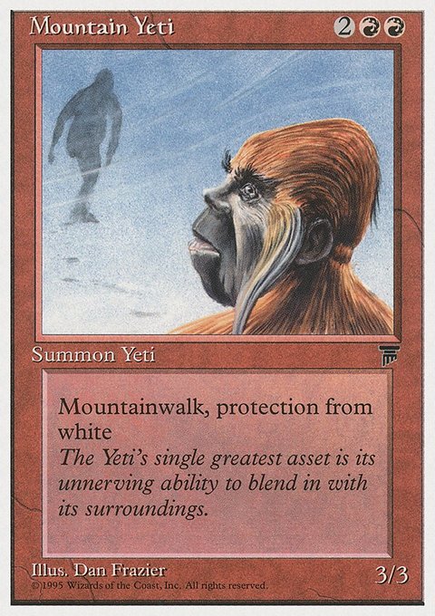 Mountain Yeti, Chronicles #53, Magic: The Gathering card