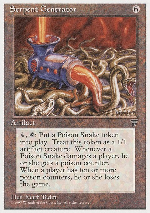 Serpent Generator, Chronicles #108, Magic: The Gathering card