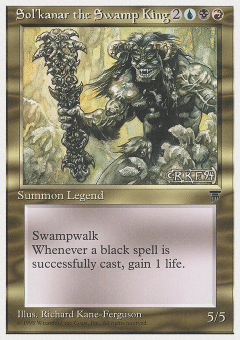 Sol'kanar the Swamp King, Chronicles #85, Magic: The Gathering card