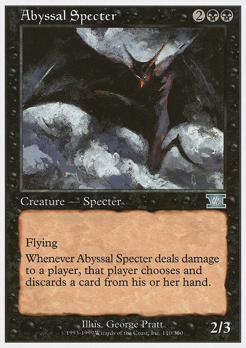 Abyssal Specter, Classic Sixth Edition #110, Magic: The Gathering card