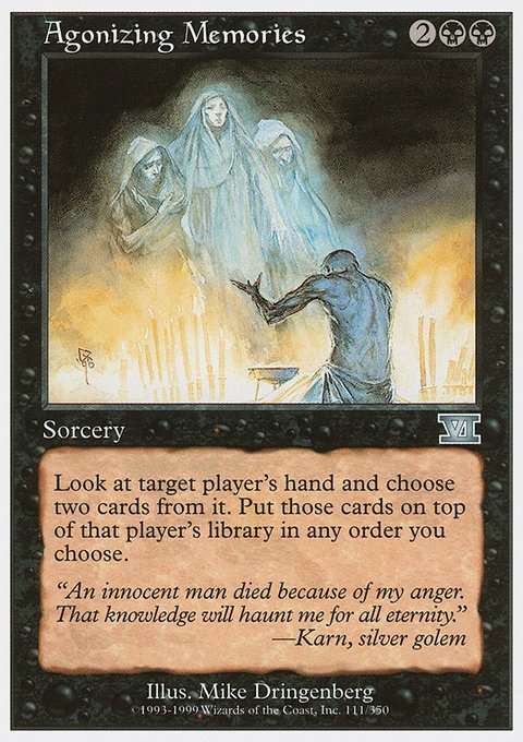 Agonizing Memories, Classic Sixth Edition #111, Magic: The Gathering card