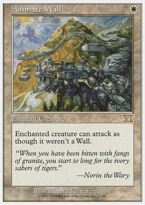 Animate Wall, Classic Sixth Edition #1, Magic: The Gathering card