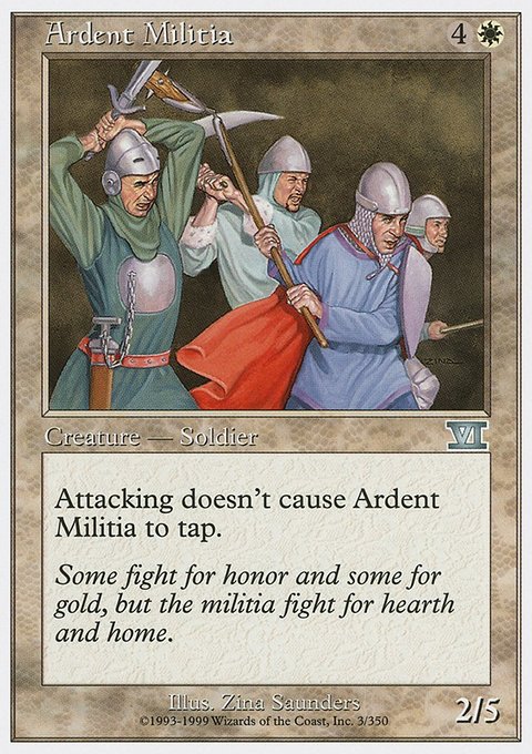 Ardent Militia, Classic Sixth Edition #3, Magic: The Gathering card