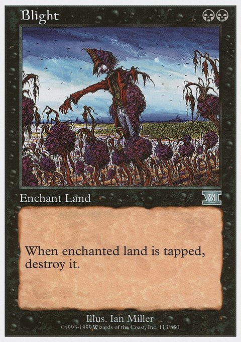 Blight, Classic Sixth Edition #113, Magic: The Gathering card
