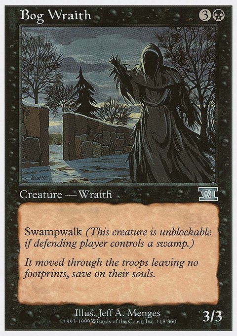 Bog Wraith, Classic Sixth Edition #118, Magic: The Gathering card
