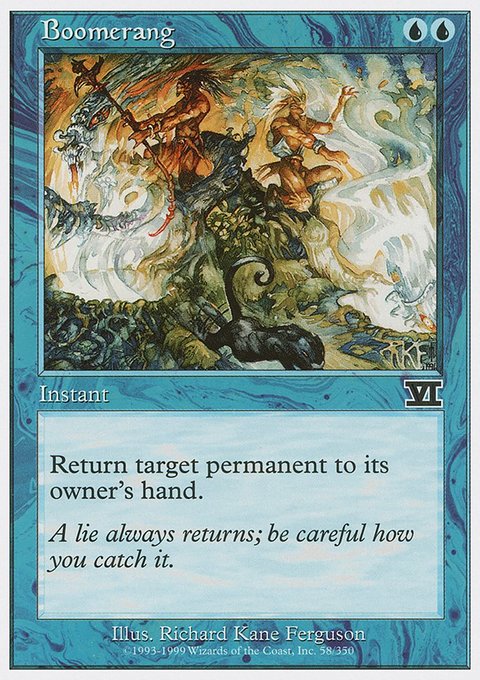Boomerang, Classic Sixth Edition #58, Magic: The Gathering card