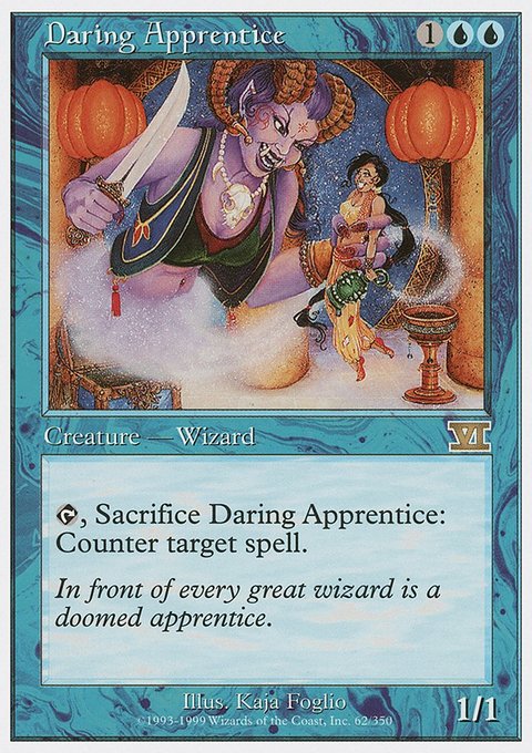 Daring Apprentice, Classic Sixth Edition #62, Magic: The Gathering card
