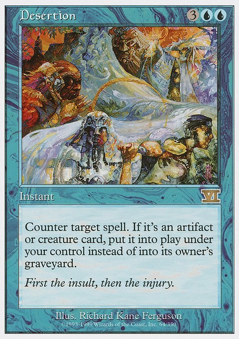 Desertion, Classic Sixth Edition #64, Magic: The Gathering card