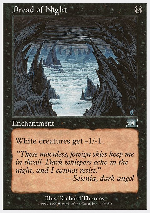 Dread of Night, Classic Sixth Edition #122, Magic: The Gathering card