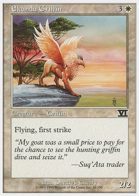 Ekundu Griffin, Classic Sixth Edition #18, Magic: The Gathering card