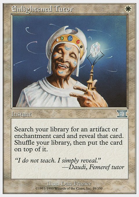 Enlightened Tutor, Classic Sixth Edition #19, Magic: The Gathering card