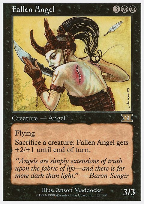 Fallen Angel, Classic Sixth Edition #127, Magic: The Gathering card