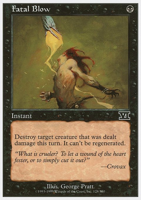 Fatal Blow, Classic Sixth Edition #128, Magic: The Gathering card