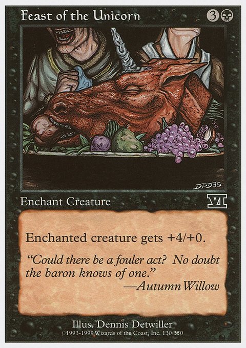 Feast of the Unicorn, Classic Sixth Edition #130, Magic: The Gathering card