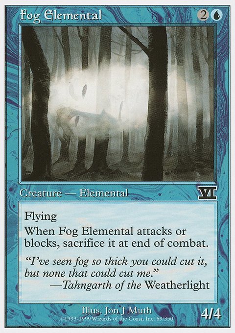Fog Elemental, Classic Sixth Edition #69, Magic: The Gathering card