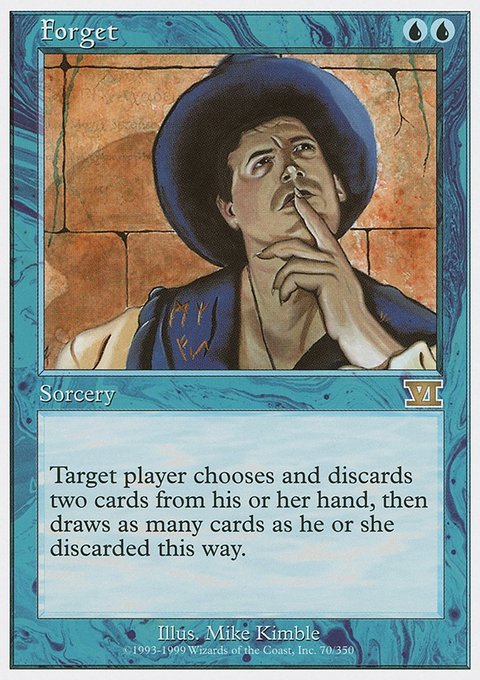 Forget, Classic Sixth Edition #70, Magic: The Gathering card