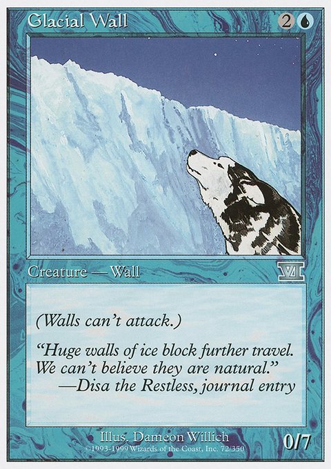 Glacial Wall, Classic Sixth Edition #72, Magic: The Gathering card