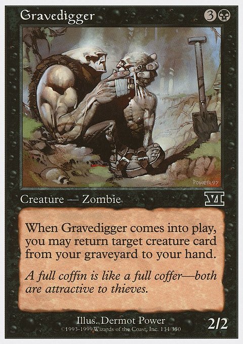 Gravedigger, Classic Sixth Edition #134, Magic: The Gathering card