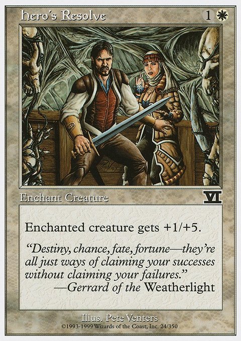 Hero's Resolve, Classic Sixth Edition #24, Magic: The Gathering card