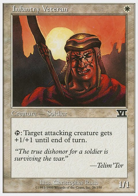 Infantry Veteran, Classic Sixth Edition #26, Magic: The Gathering card