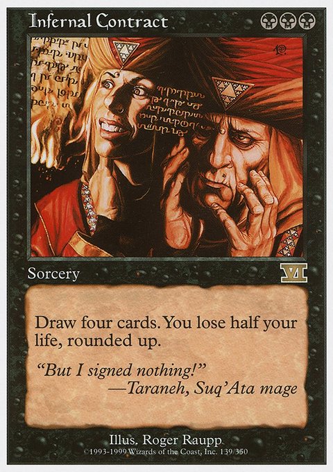 Infernal Contract, Classic Sixth Edition #139, Magic: The Gathering card