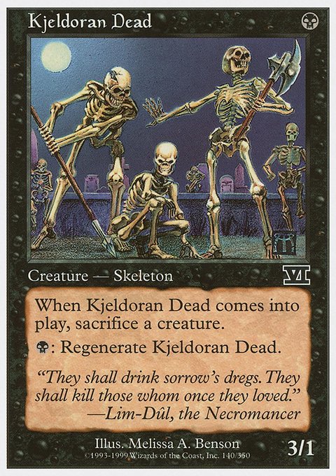 Kjeldoran Dead, Classic Sixth Edition #140, Magic: The Gathering card