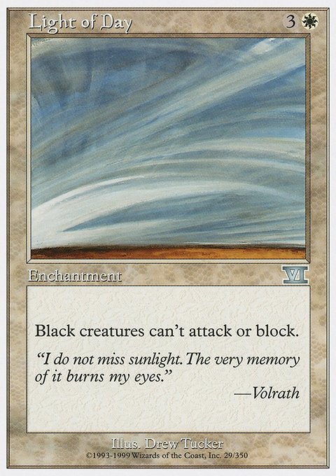 Light of Day, Classic Sixth Edition #29, Magic: The Gathering card