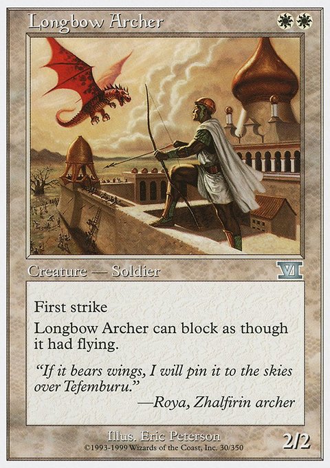 Longbow Archer, Classic Sixth Edition #30, Magic: The Gathering card