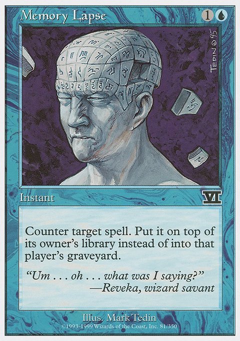 Memory Lapse, Classic Sixth Edition #81, Magic: The Gathering card