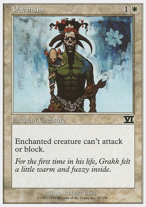 Pacifism, Classic Sixth Edition #33, Magic: The Gathering card