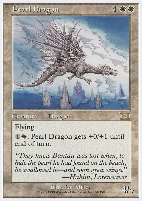 Pearl Dragon, Classic Sixth Edition #34, Magic: The Gathering card