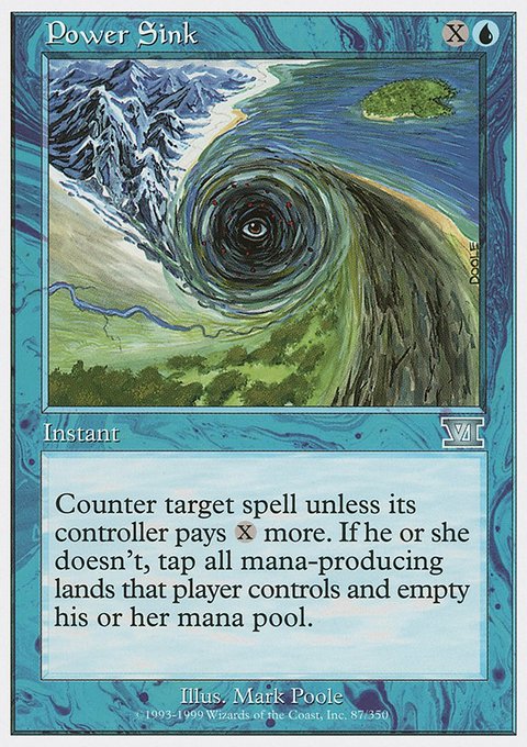 Power Sink, Classic Sixth Edition #87, Magic: The Gathering card