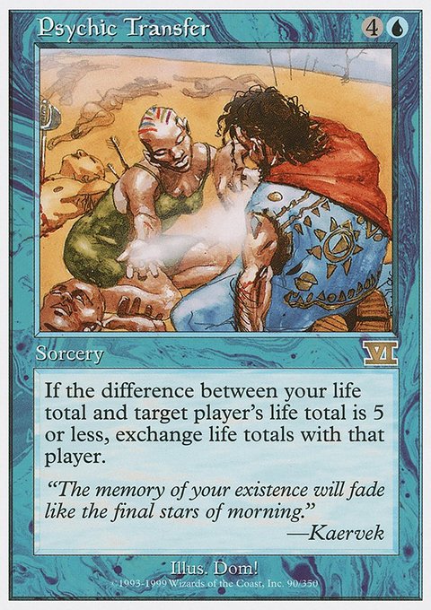 Psychic Transfer, Classic Sixth Edition #90, Magic: The Gathering card