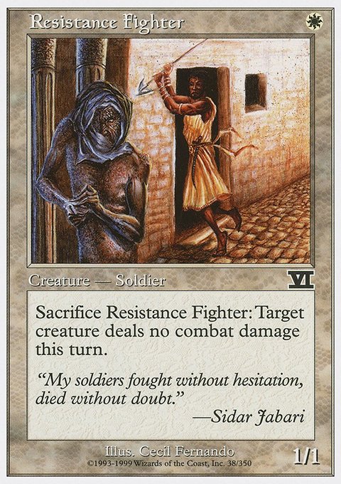 Resistance Fighter, Classic Sixth Edition #38, Magic: The Gathering card
