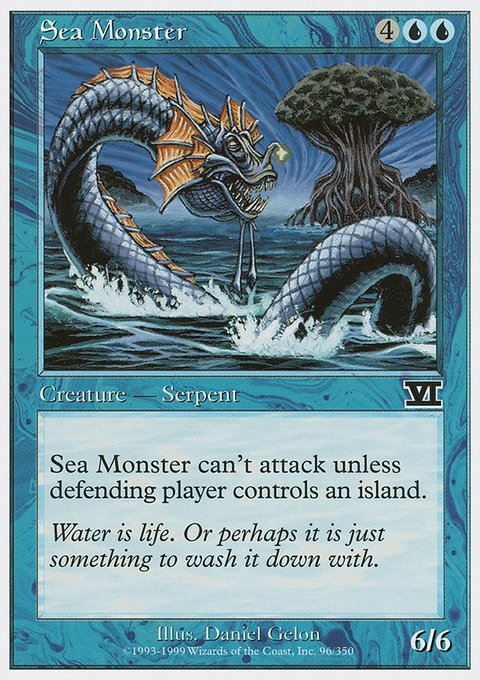 Sea Monster, Classic Sixth Edition #96, Magic: The Gathering card