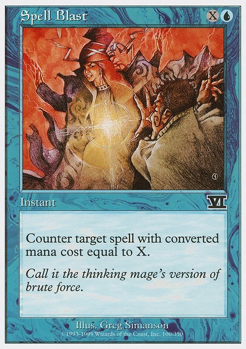 Spell Blast, Classic Sixth Edition #100, Magic: The Gathering card