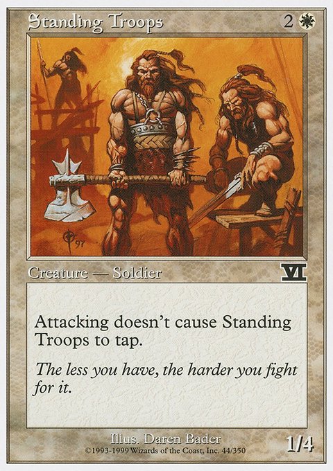 Standing Troops, Classic Sixth Edition #44, Magic: The Gathering card