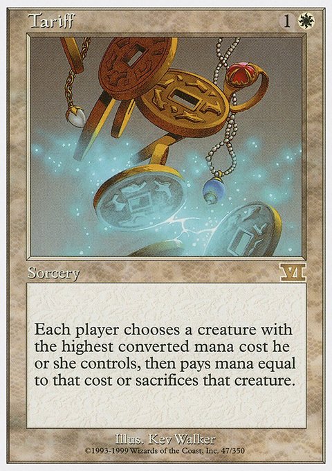 Tariff, Classic Sixth Edition #47, Magic: The Gathering card