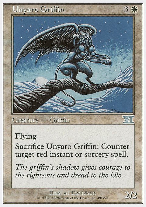 Unyaro Griffin, Classic Sixth Edition #49, Magic: The Gathering card