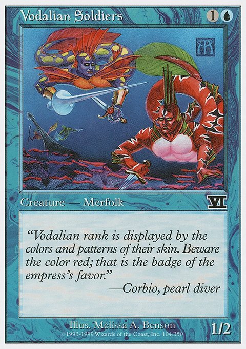 Vodalian Soldiers, Classic Sixth Edition #104, Magic: The Gathering card